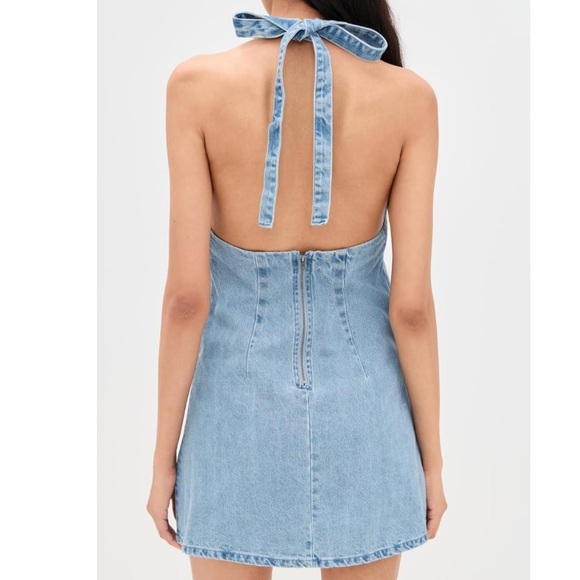 Free People Denim Mini NWT Celestial Blue X Large - Picture 2 of 5